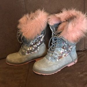 Club Justice Girls Faux Fur Boots